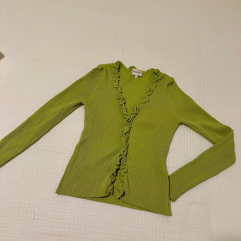 Find Me Now Long Sleeve Green Top Size S